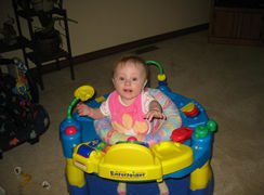 Delaney in her  walker.