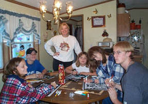 Donna and Gang at Mom's